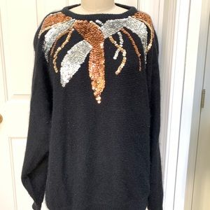 Vintage 80’s angora sequin sweater Diana Marco